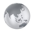 Earth Globe Asia View Isolated