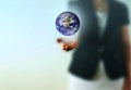 Earth globe in the Business woman hand