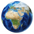 Earth globe 3d illustration. Africa, Asia and Europe view Royalty Free Stock Photo