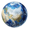 Earth globe 3d illustration. Asia North view Royalty Free Stock Photo