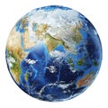 Earth globe 3d illustration. Asia view Royalty Free Stock Photo