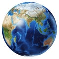 Earth globe 3d illustration. Asia view Royalty Free Stock Photo