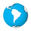 Globe-shadow-gap Royalty Free Stock Photo