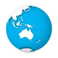 Globe-shadow-gap Royalty Free Stock Photo