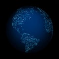 Earth globe. Digital technology computing communication concept pattern background Royalty Free Stock Photo