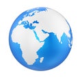 Earth Globe Europe View Isolated Royalty Free Stock Photo