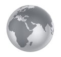 Earth Globe Europe View Isolated Royalty Free Stock Photo