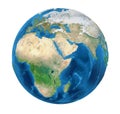 Earth Globe Europe View Isolated