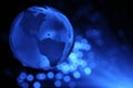 Earth Globe and Fiber Optics Royalty Free Stock Photo