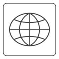 Earth globe icon Global world sign