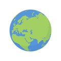 Earth globe icon. Vector world planet with Europe map Royalty Free Stock Photo