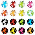 Earth globe icons Royalty Free Stock Photo