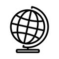 Earth globe line icon Royalty Free Stock Photo