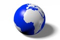 Earth, globe, ocean, Europe, Africa Royalty Free Stock Photo