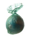 Earth globe in plastic bag. Climate change, enviromental pollution