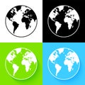 Earth globe set vector Royalty Free Stock Photo