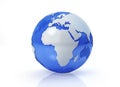 Earth globe stylized. Africa and Europe view