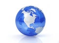 Earth globe stylized. North America view