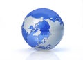 Earth globe stylized. North Pole view Royalty Free Stock Photo