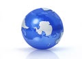 Earth globe stylized. South Pole view Royalty Free Stock Photo