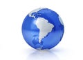 Earth globe stylized. South America view