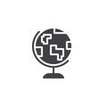 Earth globe vector icon Royalty Free Stock Photo
