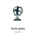 Earth globe vector icon on white background. Flat vector earth globe icon symbol sign from modern education collection for mobile Royalty Free Stock Photo