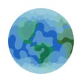 Earth globe vector illustration isolated on white background Royalty Free Stock Photo
