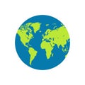 Earth globe vector illustration isolated Royalty Free Stock Photo