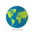 Earth globe vector illustration isolated Royalty Free Stock Photo