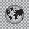Earth globe vector illustration isolated Royalty Free Stock Photo