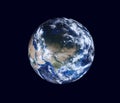 Earth globe, view of the continent of Eurasia. Map furnished by NASA Royalty Free Stock Photo