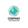 earth, globe, world, geography, discovery Flat Color Icon Vector