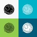 earth, globe, world, geography, discovery Icon Over Various Background. glyph style design, designed for web and app. Eps 10 Royalty Free Stock Photo