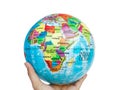 Earth globe, world in hand Royalty Free Stock Photo