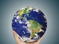 Earth globe, world in hand Royalty Free Stock Photo