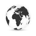 Earth globe. World map set. Planet with continents. Vector Illustration Royalty Free Stock Photo