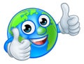 Earth Globe World Mascot Cartoon Character Royalty Free Stock Photo