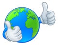 Earth Globe World Mascot Cartoon Character Royalty Free Stock Photo