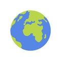 Earth globes icon on white background. Vector illustration in trendy flat style. EPS 10