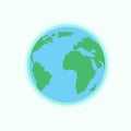 Earth globes isolated on Color background. Flat planet Earth icon. Vector illustration