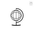 Earth globes isolated on white background. Flat planet Earth icon. Vector illustration or logo inspiration Royalty Free Stock Photo