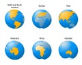 Earth globes set Royalty Free Stock Photo