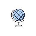 earth, globus, world line illustration. element of education illustration icons. Signs, symbols can be used for web Royalty Free Stock Photo