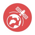 Earth glypy with color background vector icon which can easily modify or edit