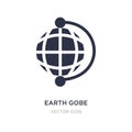 earth gobe icon on white background. Simple element illustration from Maps and Flags concept