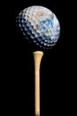 Earth Golf Ball Royalty Free Stock Photo