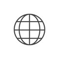 Earth grid line icon