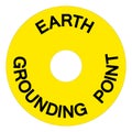 Earth Grounding Point Symbol Sign, Vector Illustration, Isolate On White Background Label. EPS10