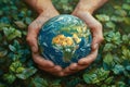 Earth guardianship: hands show care for the planet